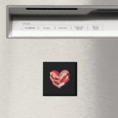 Valentinstag Herz Pinselstrich Magnet (In Situ (Geschirrspüler))