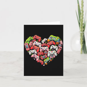 Valentinstag Herz Pixel Videospiel-Controller Karte