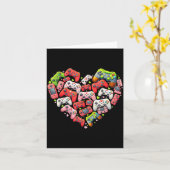 Valentinstag Herz Pixel Videospiel-Controller Karte (Gelbe Blume)