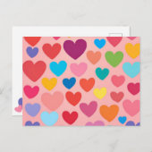 Valentinstag Herz Postkarte (Vorne/Hinten)