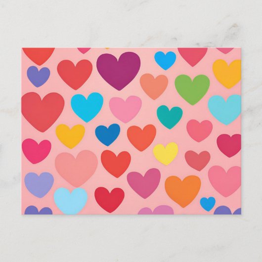 Valentinstag Herz Postkarte (Vorderseite)