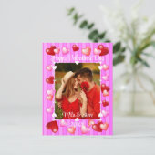 Valentinstag Herz Postkarte (Stehend Vorderseite)