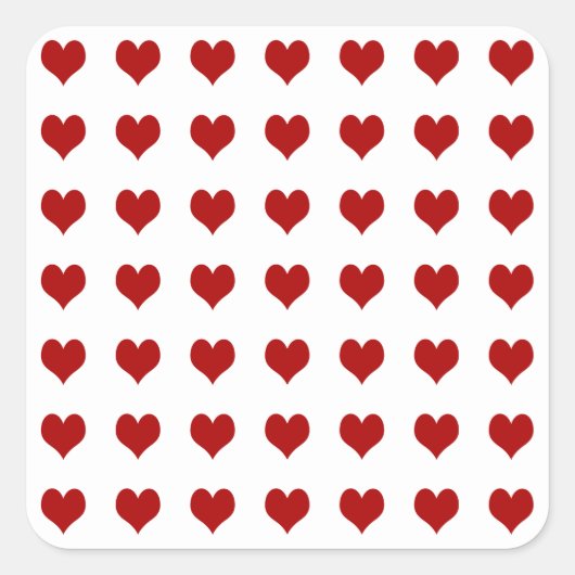 Valentinstag Herz Quadratischer Aufkleber (Vorderseite)