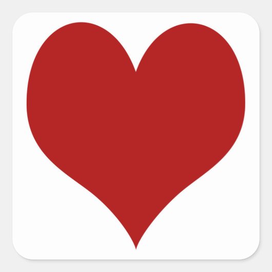 Valentinstag Herz Quadratischer Aufkleber (Vorderseite)