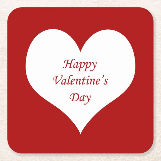 Valentinstag Herz Rechteckiger Pappuntersetzer (Vorderseite)