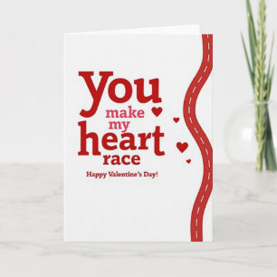 Valentinstag-Herz-Rennen-Karte Karte