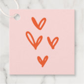 Valentinstag Herz rosa Geschenkanhänger (Vorderseite)