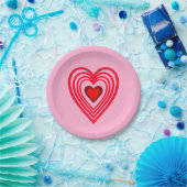 Valentinstag Herz Rosa Liebe 4Robin Pappteller (Party)