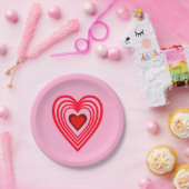Valentinstag Herz Rosa Liebe 4Robin Pappteller (Party)