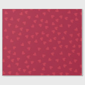 Valentinstag Herz rotes Muster Geschenkpapier (Flach)