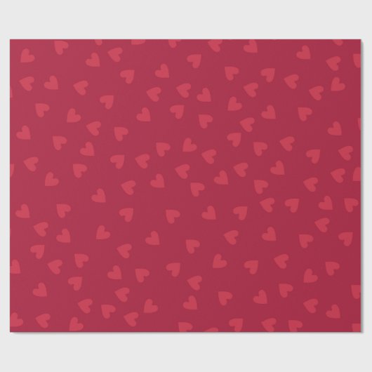 Valentinstag Herz rotes Muster Geschenkpapier (Flach)