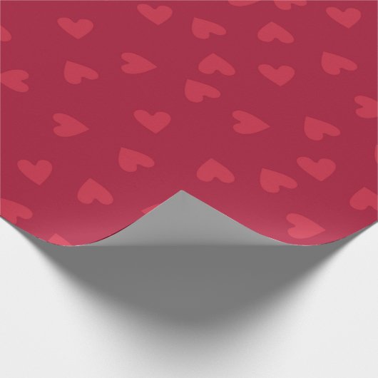 Valentinstag Herz rotes Muster Geschenkpapier (Ecke)
