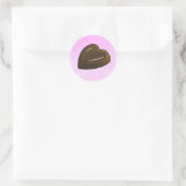 Valentinstag Herz Runder Aufkleber (Tasche)