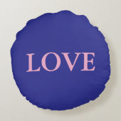 Valentinstag Herz Rundes Kissen (Rückseite)