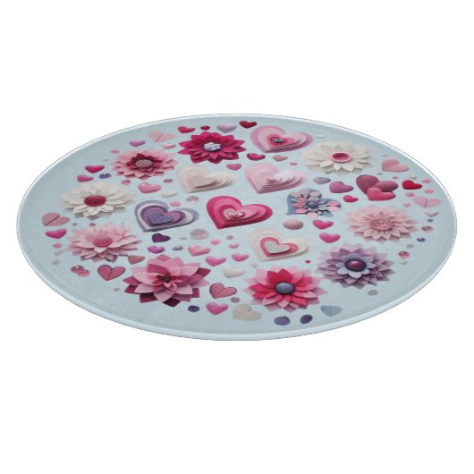 Valentinstag-Herz Schneidebrett (Ecke)