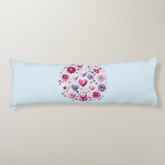Valentinstag-Herz Seitenschläferkissen (Vorderseite)