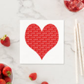 Valentinstag Herz Serviette (Beispiel)