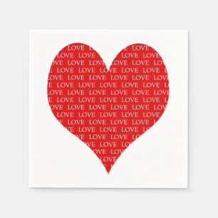 Valentinstag Herz Serviette