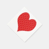 Valentinstag Herz Serviette (Ecke)