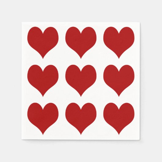 Valentinstag Herz Serviette (Vorderseite)