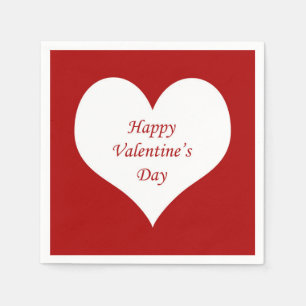 Valentinstag Herz Serviette