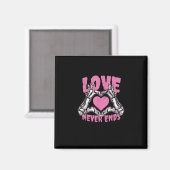 Valentinstag Herz Skeleton Hände Herz Magnet (Vorderseite/Rückseite)