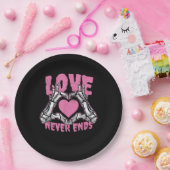 Valentinstag Herz Skeleton Hände Herz Pappteller (Party)