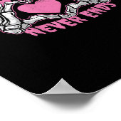Valentinstag Herz Skeleton Hände Herz Poster (Ecke)