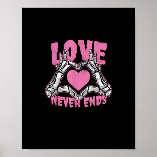 Valentinstag Herz Skeleton Hände Herz Poster