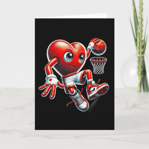 Valentinstag Herz Slam Dunk Sketll Mannschaftsspor Karte