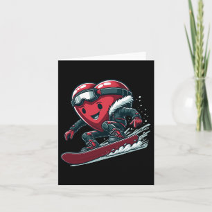 Valentinstag Herz Snowboarder Snowboarden Win Karte