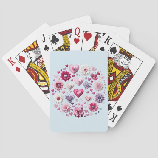 Valentinstag-Herz Spielkarten (Rückseite)