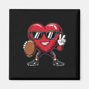 Valentinstag Herz spielt Football Jungen Mädchen Magnet