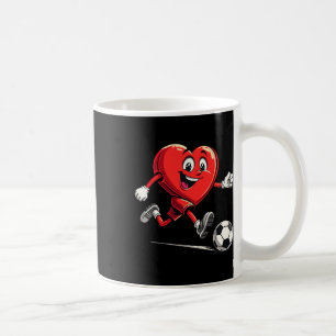 Valentinstag Herz spielt Fußball für Jungen Kinder Kaffeetasse
