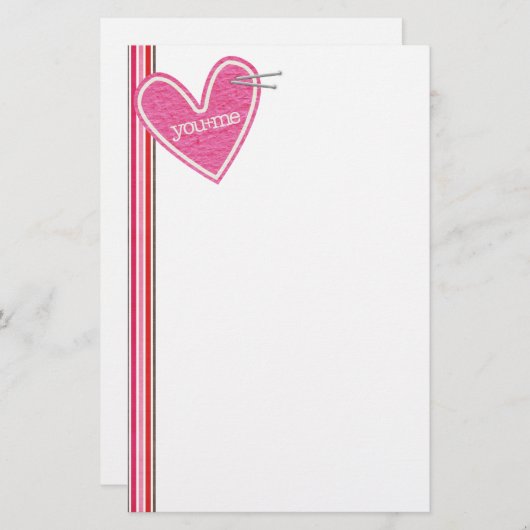 Valentinstag Herz-Stationerie Briefpapier (Vorne/Hinten)