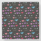 Valentinstag Herz Stone Untersetzer (Vorderseite)