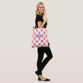 Valentinstag Herz Stripe Tasche (Am Model)