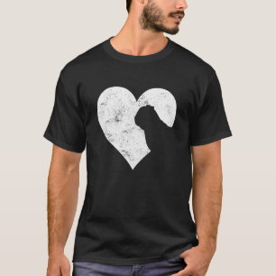 Valentinstag Herz Süßer Mops Hundeliebhaber Hundem T-Shirt
