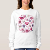 Valentinstag-Herz Sweatshirt (Vorderseite)