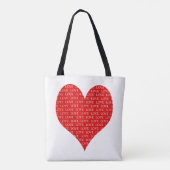 Valentinstag Herz Tasche (Rückseite)