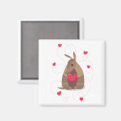 Valentinstag Herz Texas Armadillo Magnet (Vorderseite/Rückseite)