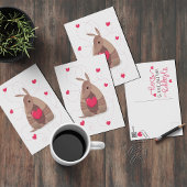 Valentinstag Herz Texas Armadillo Postkarte