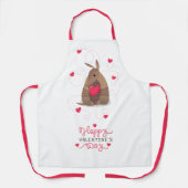 Valentinstag Herz Texas Armadillo Schürze (Vorderseite)