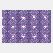 Valentinstag Herz-Tile-Muster Geschenkpapier Set (Vorderseite 3)