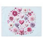 Valentinstag-Herz Tischdecke (Vorderseite (Horizontal))