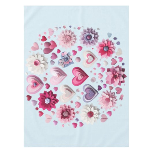 Valentinstag-Herz Tischdecke (Vorderseite)