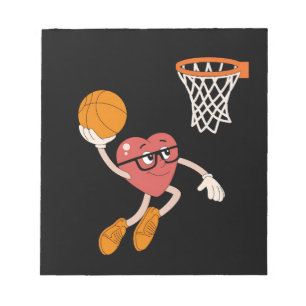 Valentinstag Herz Tunking Süße Basketball Notizblock