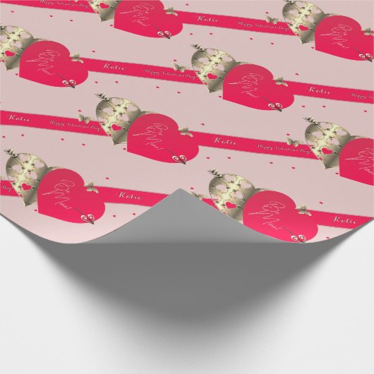 Valentinstag Herz-Umschlagpapier Geschenkpapier (Ecke)