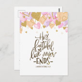 Valentinstag Herz und Blume Bibelverse Postkarte (Vorne/Hinten)