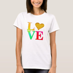 Valentinstag Herz und Liebe Letter Print Design T-Shirt